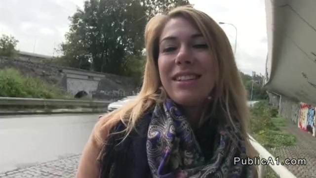 Free HD Busty amateur blonde banged in public outdoor Porn Video