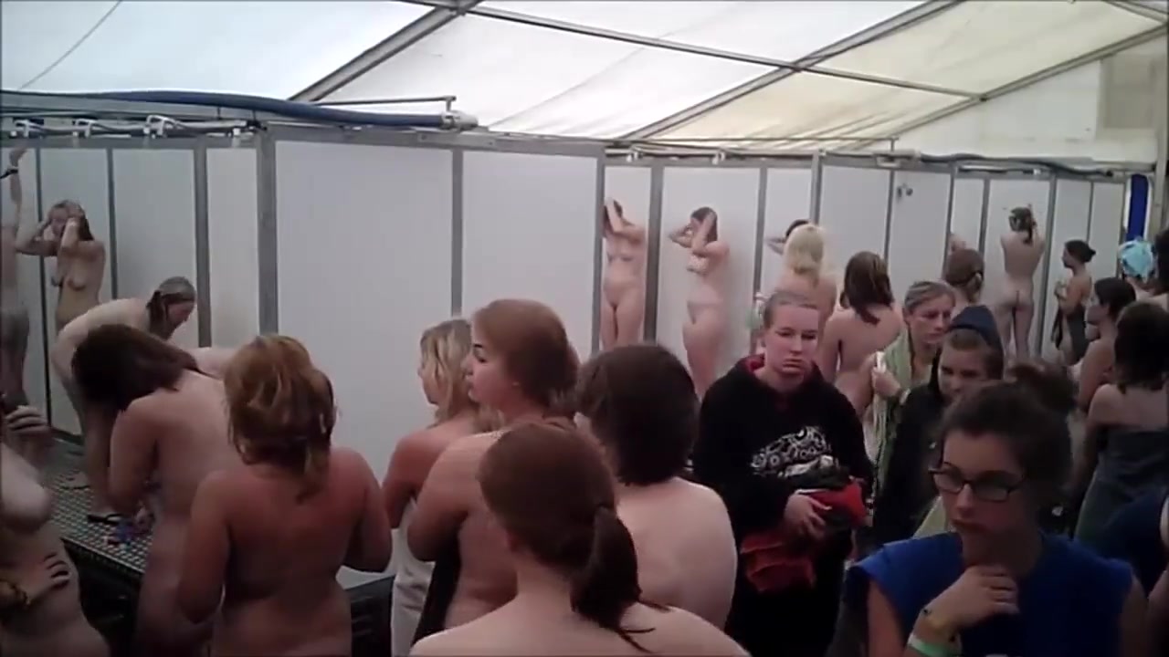 Women In Shower - Free HD A crowd of women in public shower Porn Video