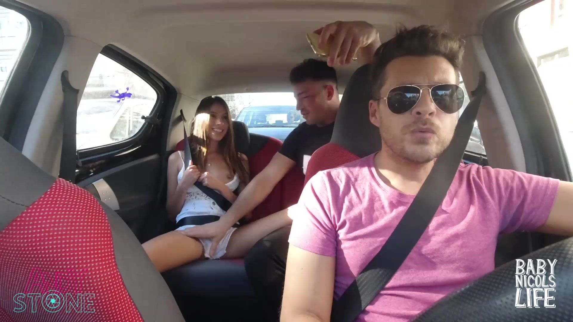 Free HD SEX ON UBER, BLOWJOB IN THE BACK SEAT! PUBLIC FUCKING! Porn Video image