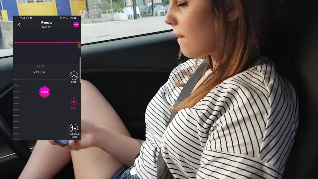 Free HD I let my Girlfriend use a Vibrator in the Mall and she Cums in the Car Porn Video