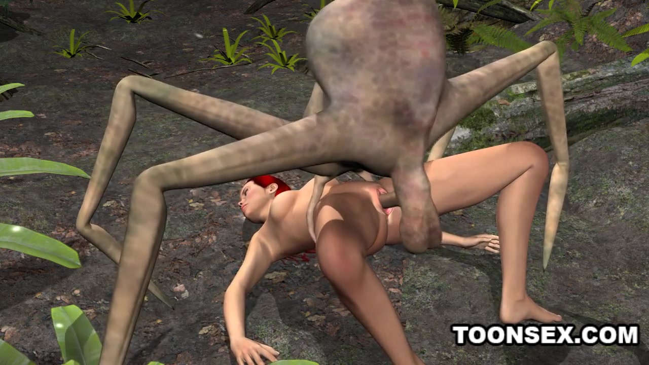 Spider - Free HD 3D Redhead Getting Fucked by an Alien Spider Porn Video